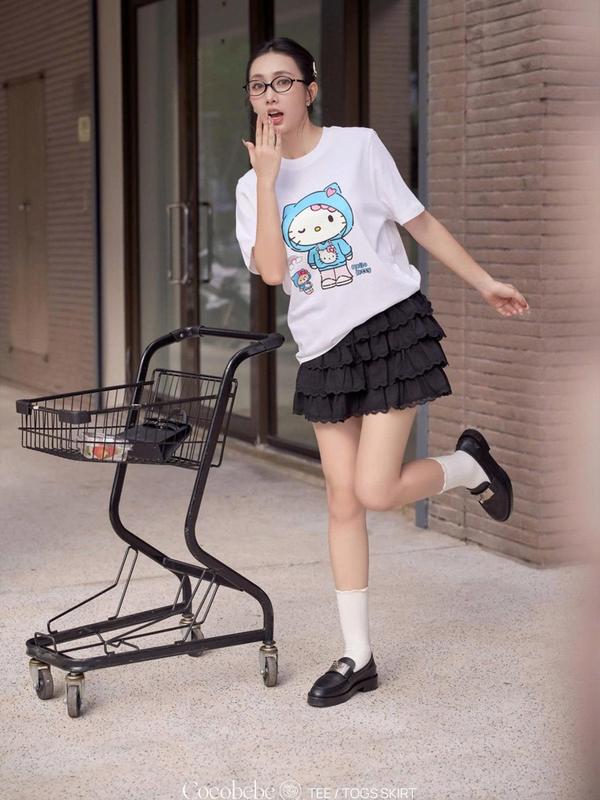 Chân váy phối tầng ren COCOBEBE TOGS SKIRT