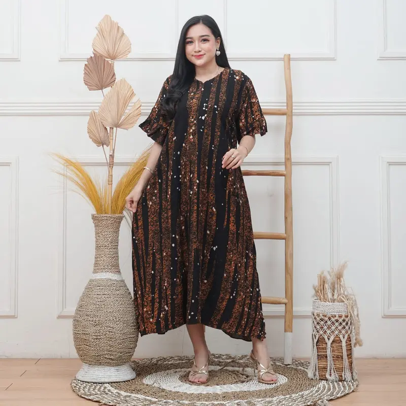 Dress Busui Rampel Amora LD 120 Jumbo Twill Ori Semata Kaki Jumbo Panjang Busui Friendly Bumil Busui Rampel Murah Kekinian 2