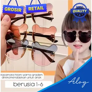PL-MX001A Kacamata Beruang Hitam Untuk Bayi Usia 0-8 Tahun Kacamata Anak/Bayi A3 Fashion