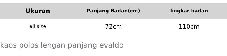 Product Introduction of kaos polos lengan panjang blong evaldo Pria Motif Katun Oblong Baju Unisex 0