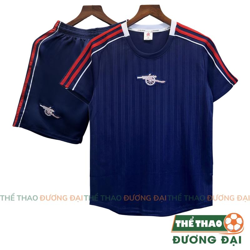 Quần Áo Bóng Đá Arsenan Xanh Đen Thun Mè S-COMF Thoáng Khí Thể Thao Đương Đại