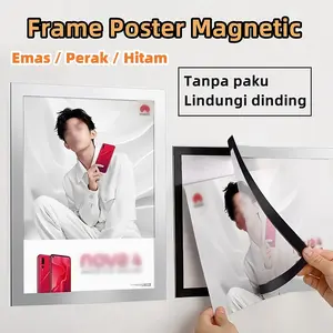 Frame Poster Magnetic Bingkai Foto Magnetik A3/A4/A5/A6 untuk Sertifikat, Dokumen, Poster, dan Gambar - Stiker Dinding Pameran