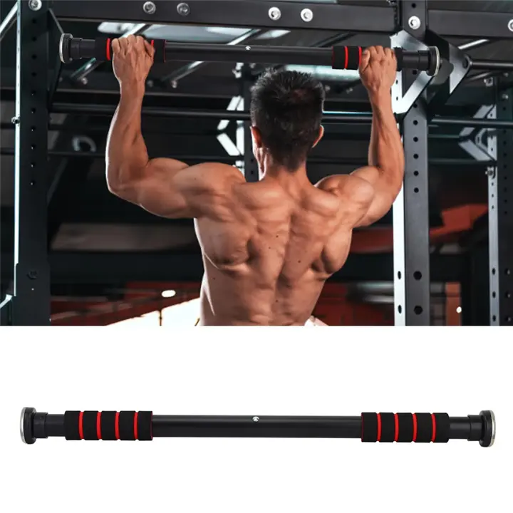 Pull Up Bar Dinding Pintu Door Chinning Alat Untuk Fitness Olahrga 62-100 CM Free Skrup 1