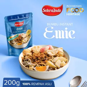 Seleraindo Bumbu Emie Instan 200gr – Bumbu Mie Medan Kuah Khas Sumatera, Praktis Siap Masak, Halal, Tanpa Pengawet