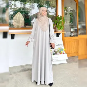 Griya Musafa - Pakaian Wanita Muslimah Naima Dress Sapporo Knit Gamis Cantik Simpel