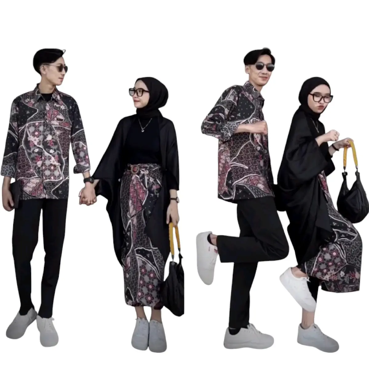 Rok lilit couple kameja lengan panjang /acara kondangan Batik Pasangan Kancing Katun Pesta Kebaya Wisuda Keluarga Sarimbit Lamaran