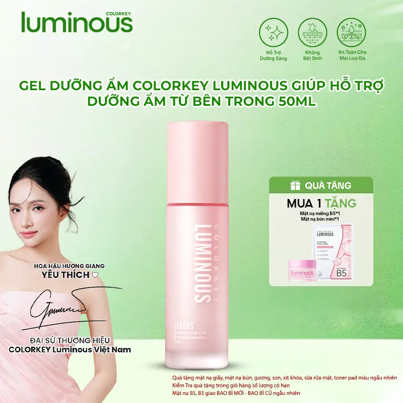 Gel Dưỡng Ẩm COLORKEY LUMINOUS Giúp Hỗ Trợ Dưỡng Ẩm Từ Bên Trong 50ml