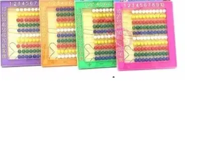 Abacus Coloured Plastic Arithmetic Calculation Tool Early Learning Toys (20cm x 18cm)