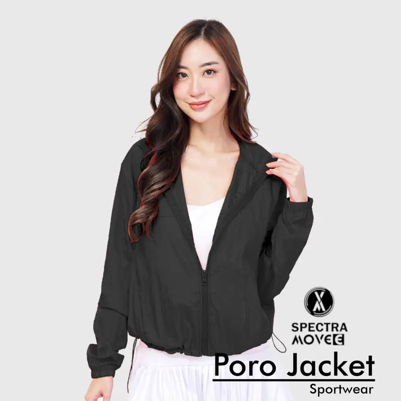 Jaket PORO merah putih olahraga wanita gym murah baju olahraga tangan panjang zumba aerobic Sport 8