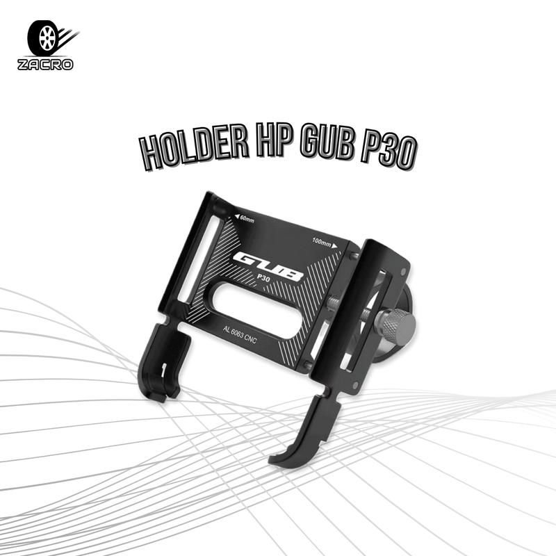 ZACRO Phone Holder GUB P30 - Holder Handphone Motor Sepeda Hitam 1