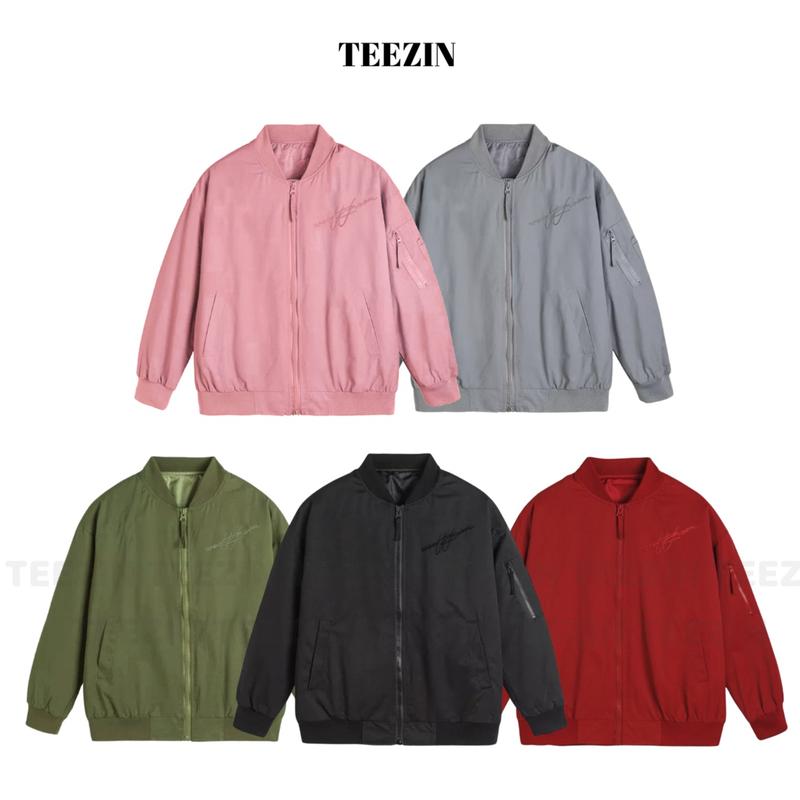 Áo khoác bomber TEEZIN thêu chữ kí , áo khoác  dù 2 lớp trượt nước cản gió chống nắng unisex nam nữ - TZ169