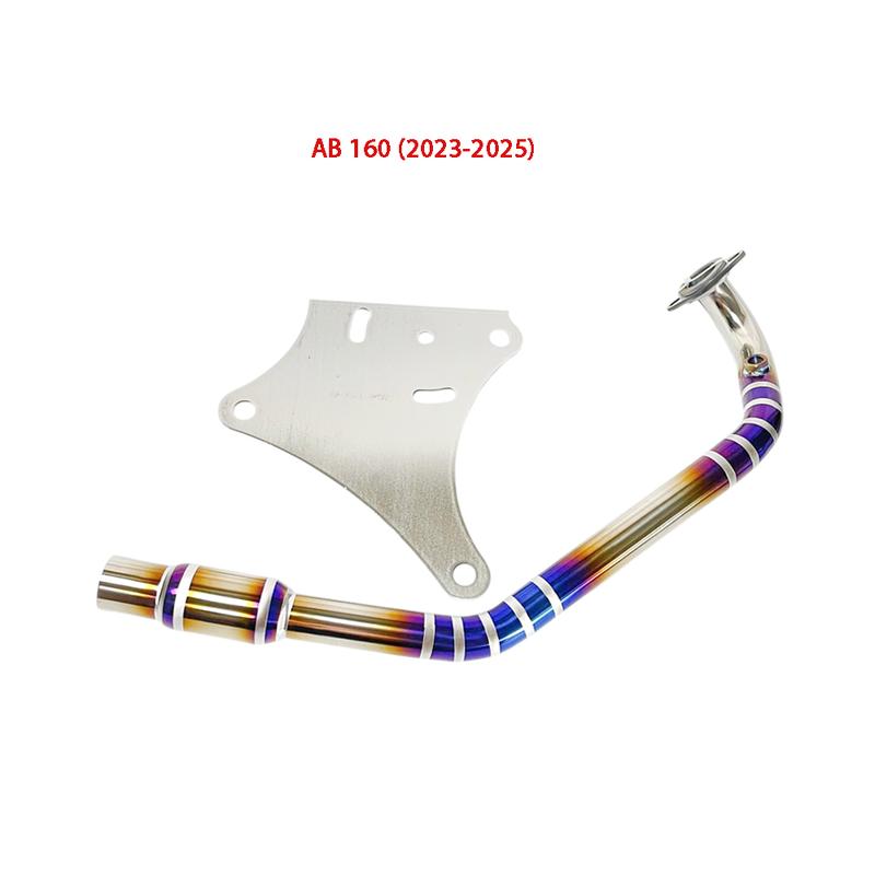  Cổ pô + pass pô 4 Road   không bao gồm lon pô  vật liệu Titan cho các loại xe tay ga 