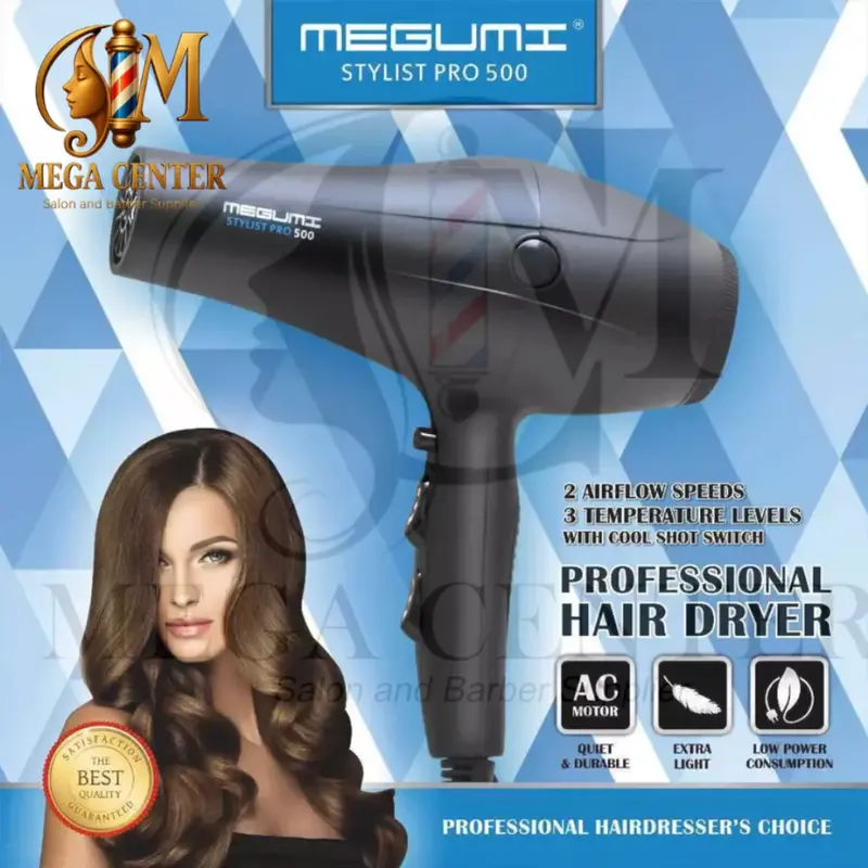 MEGUMI Hair Dryer Stylist Pro 500 Professional Hair Dryer - Pengering Rambut Salon Barber Bergaransi 1 tahun 2