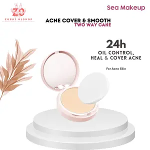 Sea Makeup Acne Cover Smooth & Two Way Cake - Bedak Padat