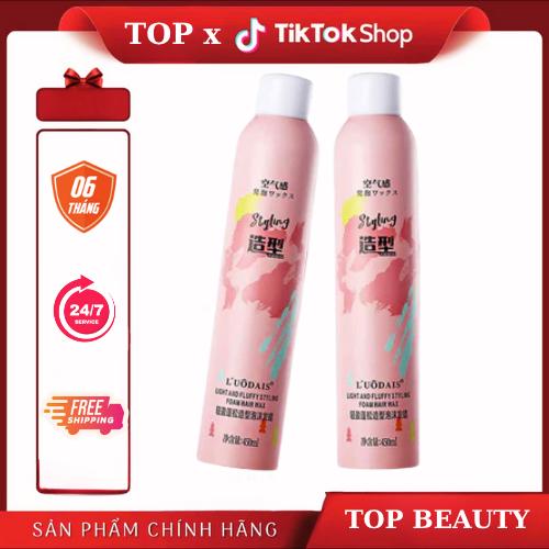 Gôm Mềm Keo Xịt Giữ Nếp Tóc Top Beauty - Gôm Xịt Keo Bọt Tạo Kiểu Tóc Xoăn Phồng Chân Tóc Nam Nữ 450ml