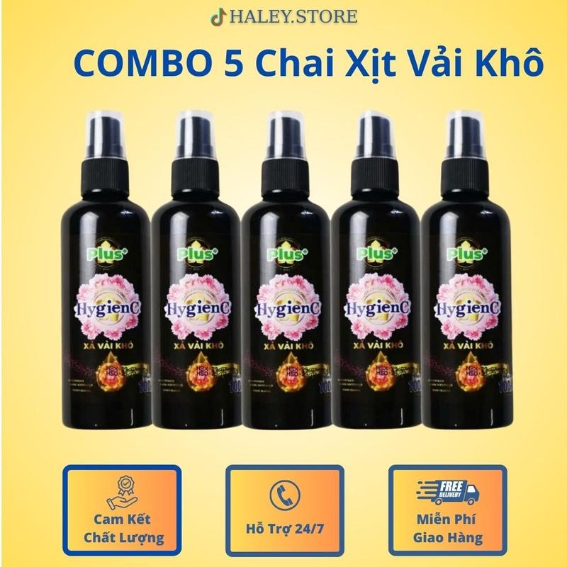 [ COMBO 5 Chai ] Nước Xịt Vải Khô Khử Mùi Hygiecn , Chai Xịt Hương Thơm Dung Tích 100ml Lưu Hương Lâu , Chai Xịt Thơm chai  xịt  thơm  quần  áo