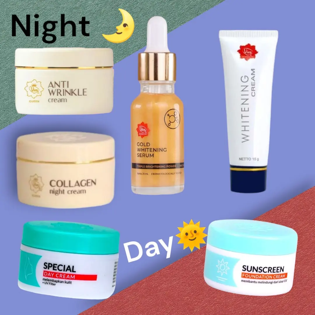 Paket Flek Menahun Kulit Putih Glow Perawatan Skincare Routine Viva Cosmetics Mengencangkan Wajah