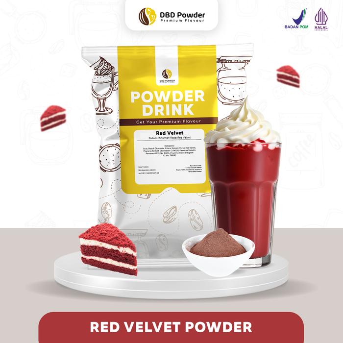 Gambar Bubuk Minuman Red Velvet Premium Netto 1kg Rasa Lembut dan Creamy Cocok Disajikan Panas atau Dingin Bisa Campur Fresh Milk DBD Powder dari DBD Powder Kota Depok Tokopedia
