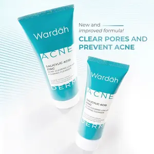 WARDAH Acnederm Salicylic Acid Zinc Acne Clearing Low pH Foaming Cleanser - Foaming