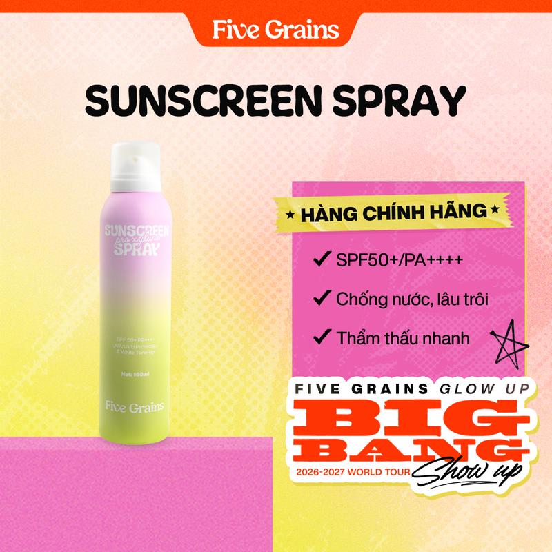 Xịt chống nắng Cao cấp Five Grains nâng tone Pro-Xylane 160ML Sunscreen - A10