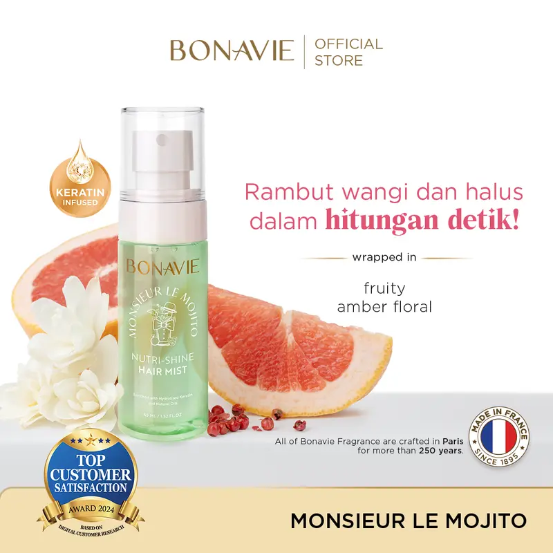 [Buy 1 Get 1 Free] BONAVIE - NUTRI-SHINE Hair Mist untuk Rambut Kering dan Kusam - Haircare 1