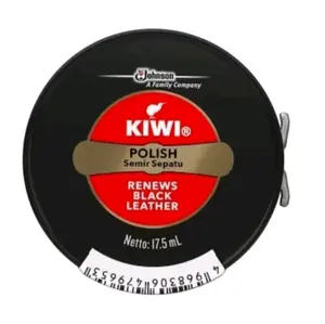 KIWI POLISH SEMIR SEPATU 17,5ML / KIWI SEMIR SEPATU BLACK HITAM