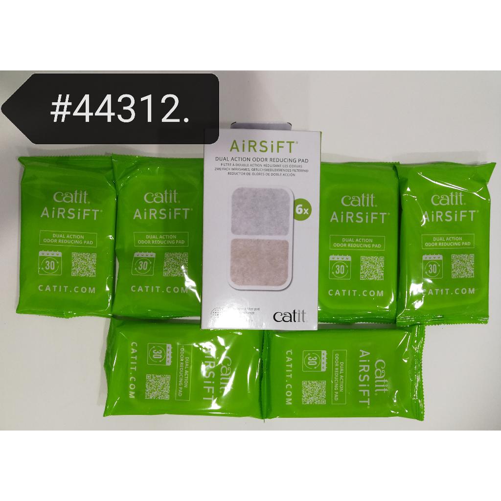 44312 AirSift 6xPcs Dual Action Odor Reducing Pad Replacement Filter Cat Kucing