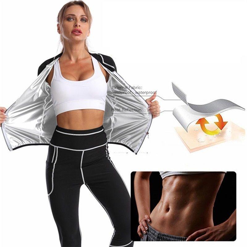 Product Introduction of Sauna Suit Set Sweat Suit for women Long Sleeve Zipper Shirt and Leggings for Comfort and Performance Workout Top Slimming Sauna Shirt Weight Loss Compression fast sweating track suit Gym Weightlifting Running Fitness Cycling Yoga Pilate 20