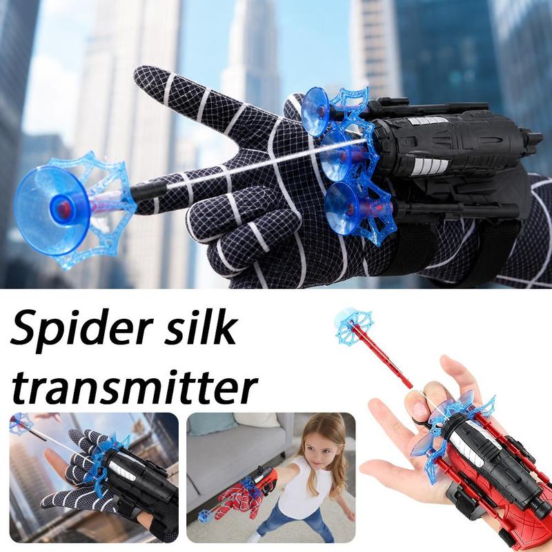 Đồ chơi đeo cổ tay bắn tơ nhện – Máy bắn phi tiêu có cốc hút, tầm bắn 5 m, chủ đề siêu anh hùng Y2C9