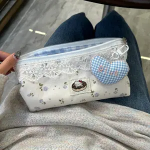 Kotak Pensil Pouch Bag Pencil Case COQUETTE SOFT EDITION + PENDANT PLUSH Bag Tempat Penyimpanan Multifungsi