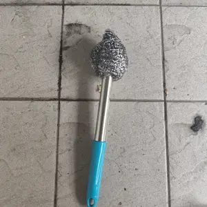 TC Sikat kawat toilet dengan pegangan panjang, tidak ada jalan buntu, pembersihan, tidak membahayakan tangan, tidak ada kawat yang hilang, alat toilet dudukan R1346