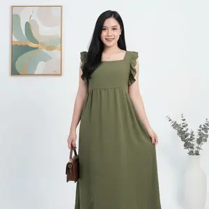 DASTER FROZEN BAHAN CRINGKLE BY ABIDAHGALLERY CANTIK baju tidur dress baju dinas rumah  Wanita Crinkle