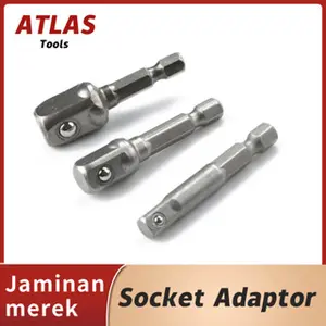 SOKIN Tools Socket Adaptor Drill Bits Hex Shank Impact Driver Tools 1/4" 3/8" 1/2" Adapter Kepala Bor Hex Kunci Socket 3PCS