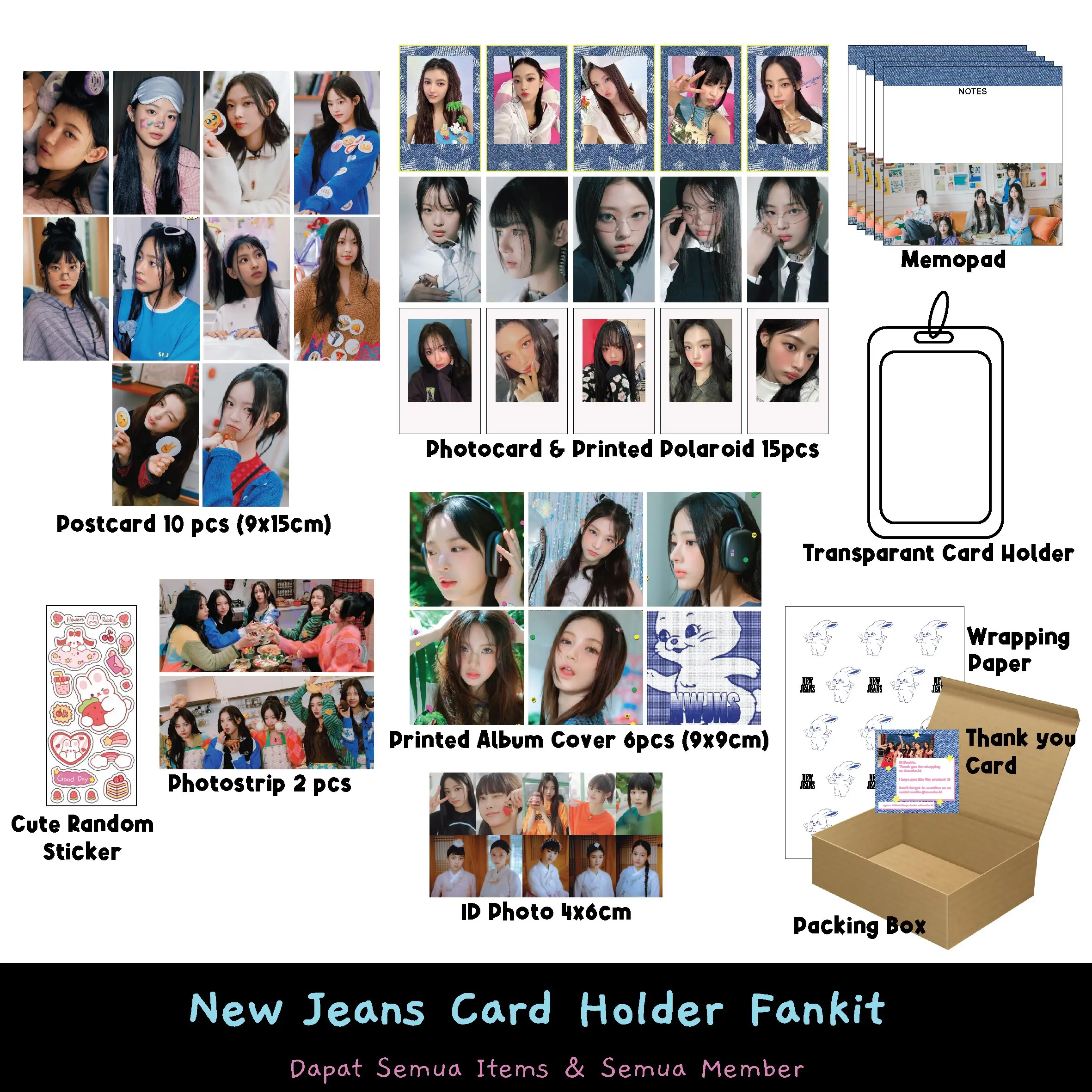 New Jeans Fankit - Dapat semua items - Hiasan Dinding dan Koleksi Foto
