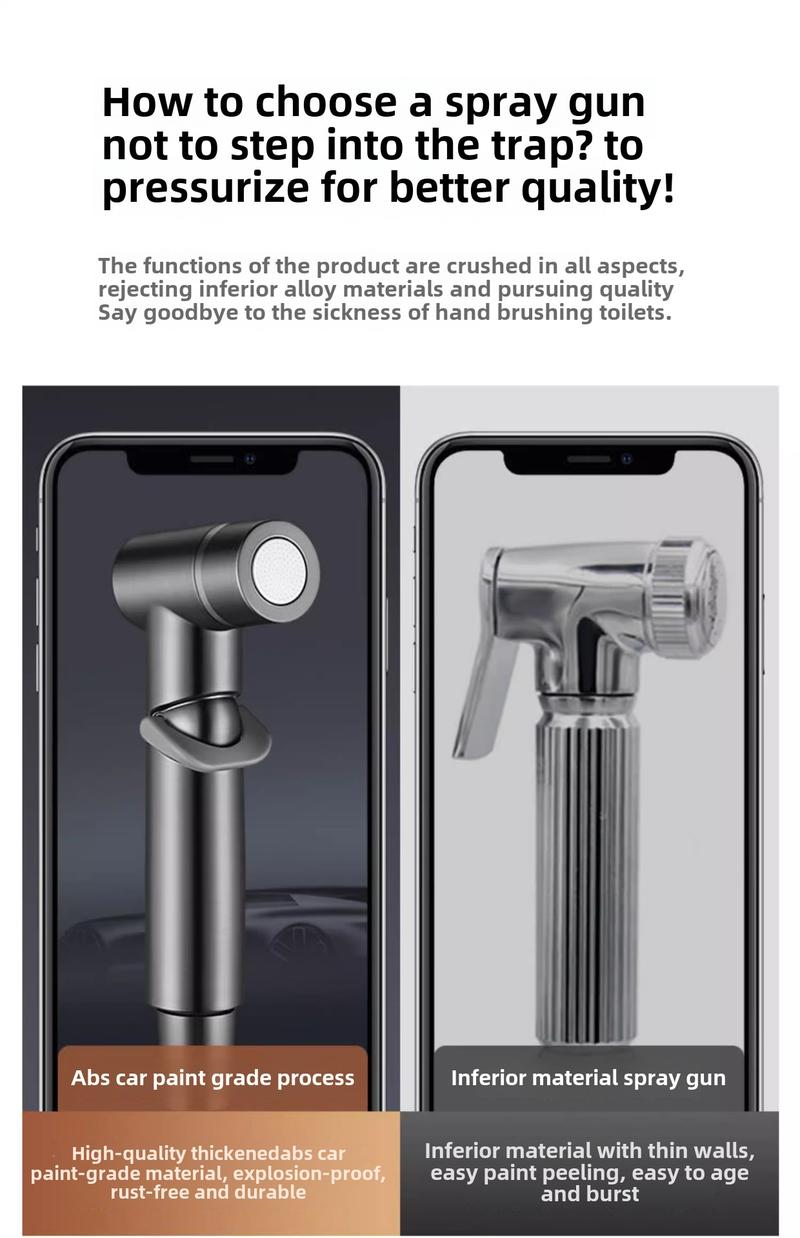 Product Introduction of Toilet flushing spray gun, household bathroom, toilet booster nozzle, high-pressure cleaning water gun (without bracket) 2