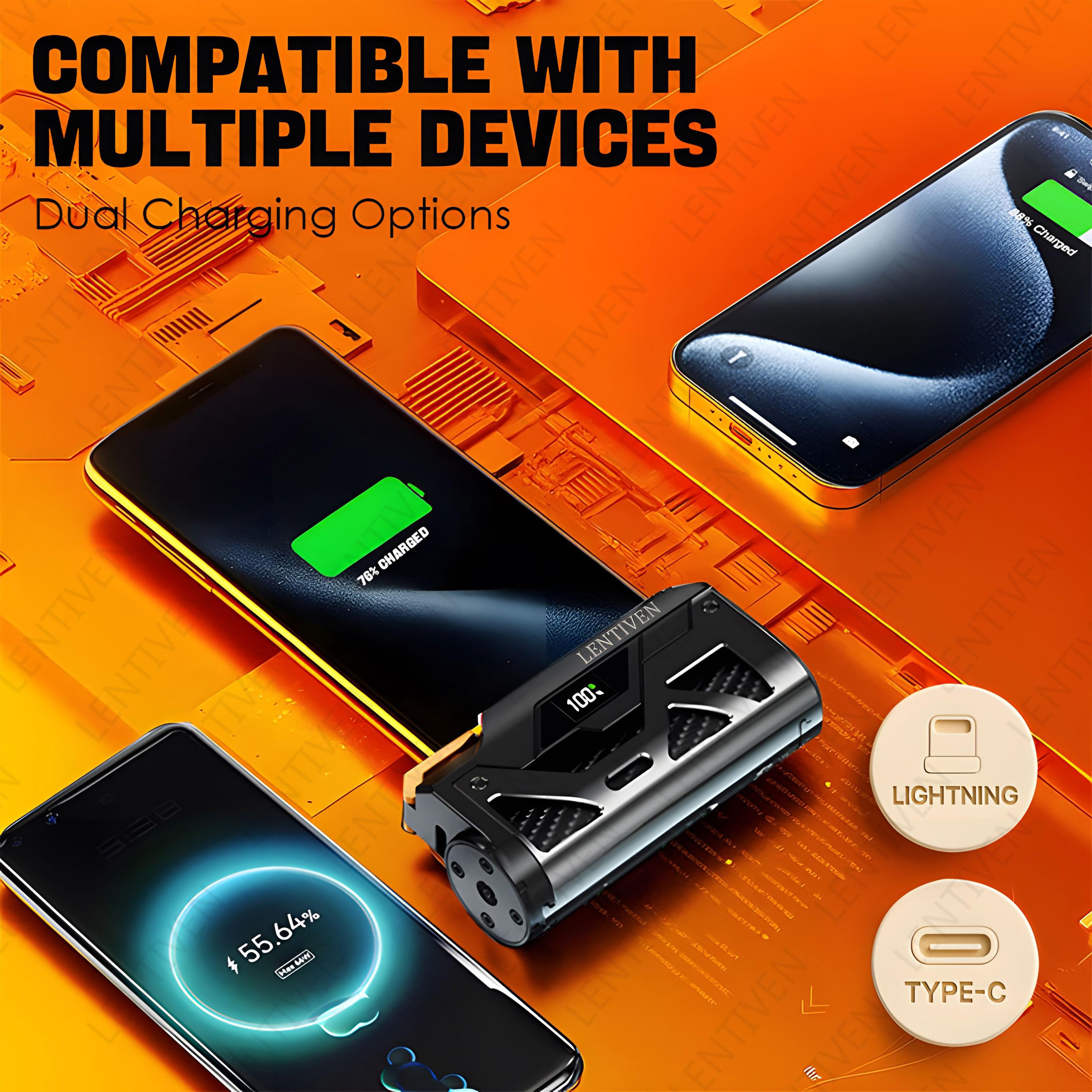 YIBAO LENTIVEN Mini Powerbank 10000mAh Fast Charging Port Type C untuk iPhone & Android  dengan Indikator LED Garansi 1 Tahun  BH5588