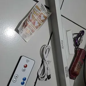 HINAR Lampu Dinding Magnetic LED Touch, Wireless Charging, Hanging, dengan Display Waktu untuk Belajar & Tidur