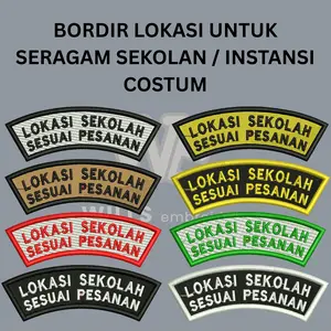 Wills Embroidery | Bordir | Papan Nama Sekolah / Instansi | Bet Nama Sekolah / Instansi | Emblem Seragam Sekolah / Instansi