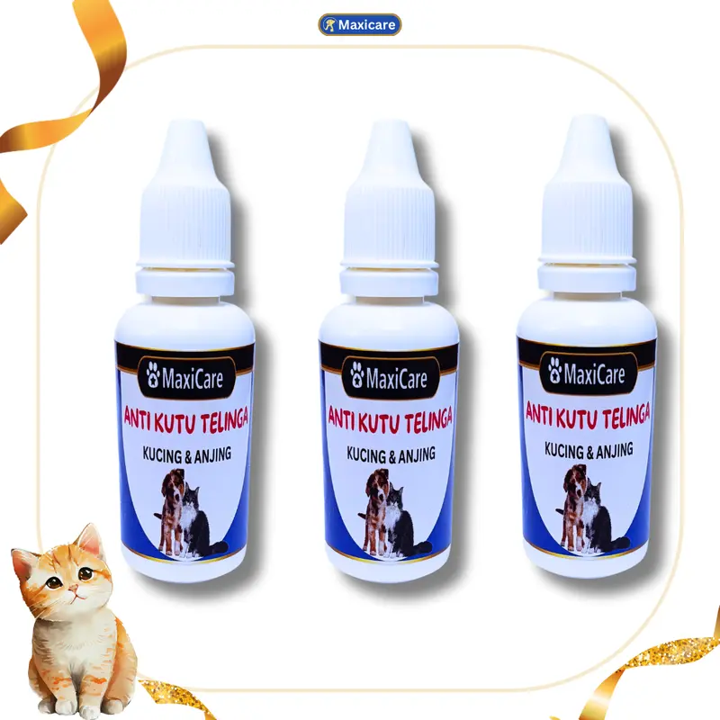 Obat Kutu Telinga Kucing dan Anjing Mengatasi Earmites, Radang, Bengkak, earmites drop , Clever Solution, Royal Care, Golden Paw 3