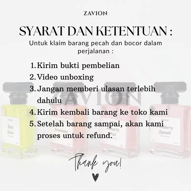 PROMO Buy 1 Free 1 Zavion Parfum Scandalove Blackpium PinkBerry RomanWish Jolibliss Parfum Aroma Wanita Eau De Parfume Mewah Box Elegan 4