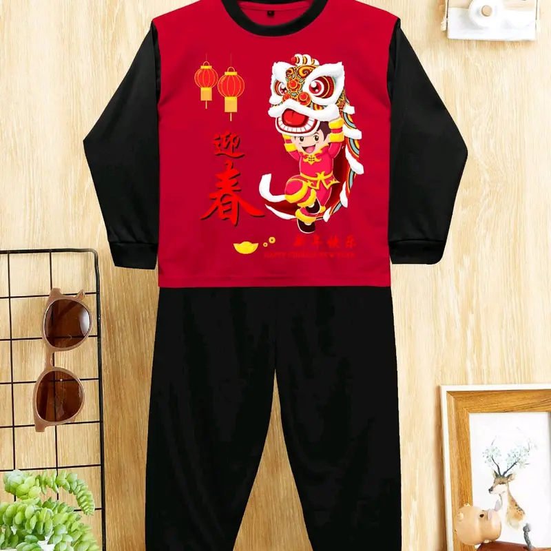 KAOS SETELAN PANJANG ANAK-ANAK TEMA IMLEK BARONG JINGKRAK SABLON DTF 7