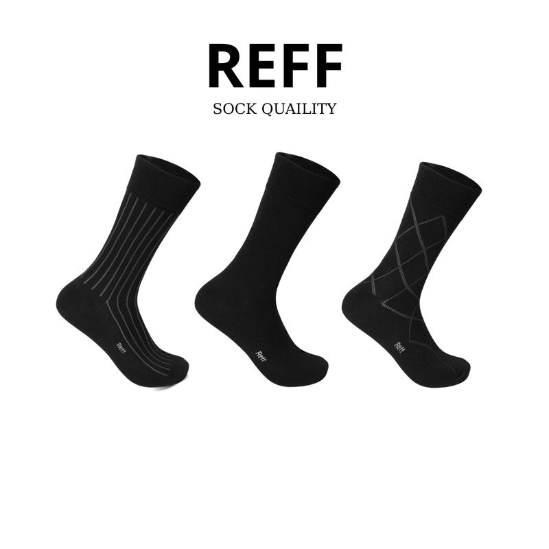  Hộp 3 Đôi Tất Nam Đi Giày Tây REFF cotton cao cấp combo 3 đôi tất công sở nam vớ văn phòng tất văn phòng nam cotton mềm mại thoáng khí co giãn hút ẩm. 