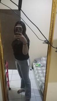 Product Review of High Waist Jeans Streach Wanita Cutbray || Korean Style Straight Loose Cutbray Wanita Premium || Cutbray Jeans Wanita Bahan Melar Panjang Tebal Celana Hitam Dark from r**l 2