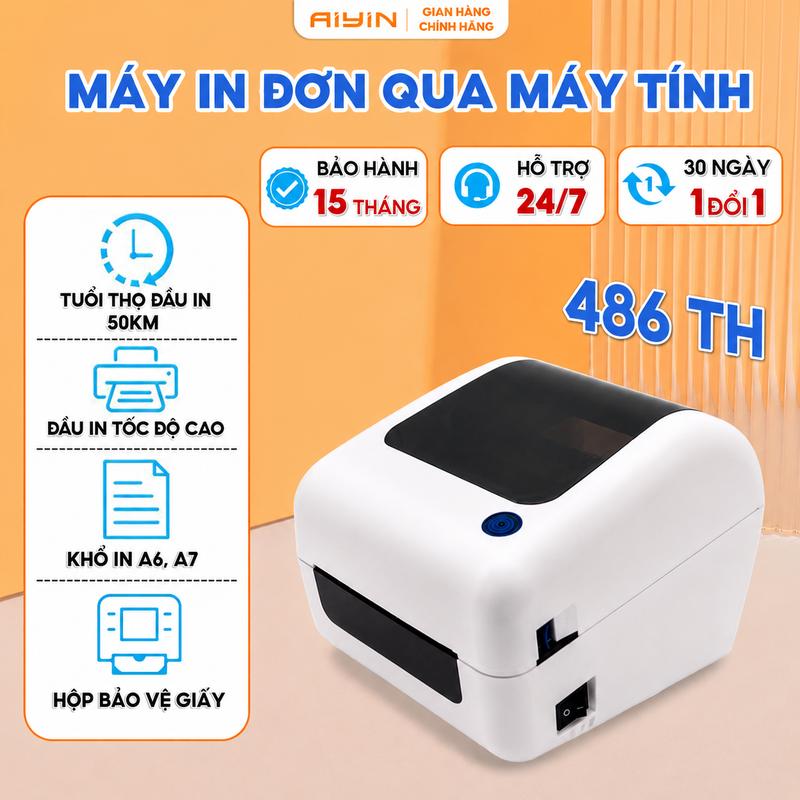 Máy In Nhiệt AIYIN IP 802, 801TH, 368TH, 486-TH in MÁY TÍNH Kết Nối USB In Đơn…