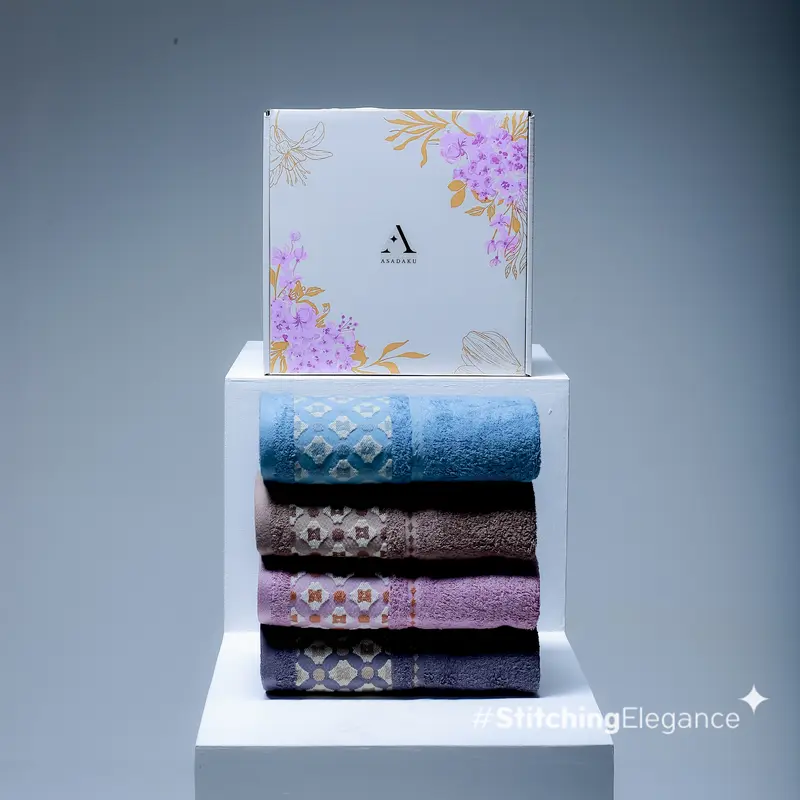 Morning Whistle Sada - Handuk Bordir Couple Elegan untuk Seserahan Pernikahan, Hadiah, Hampers – Desain Custom, Lembut, Menyerap Air, dan Cepat Kering 1