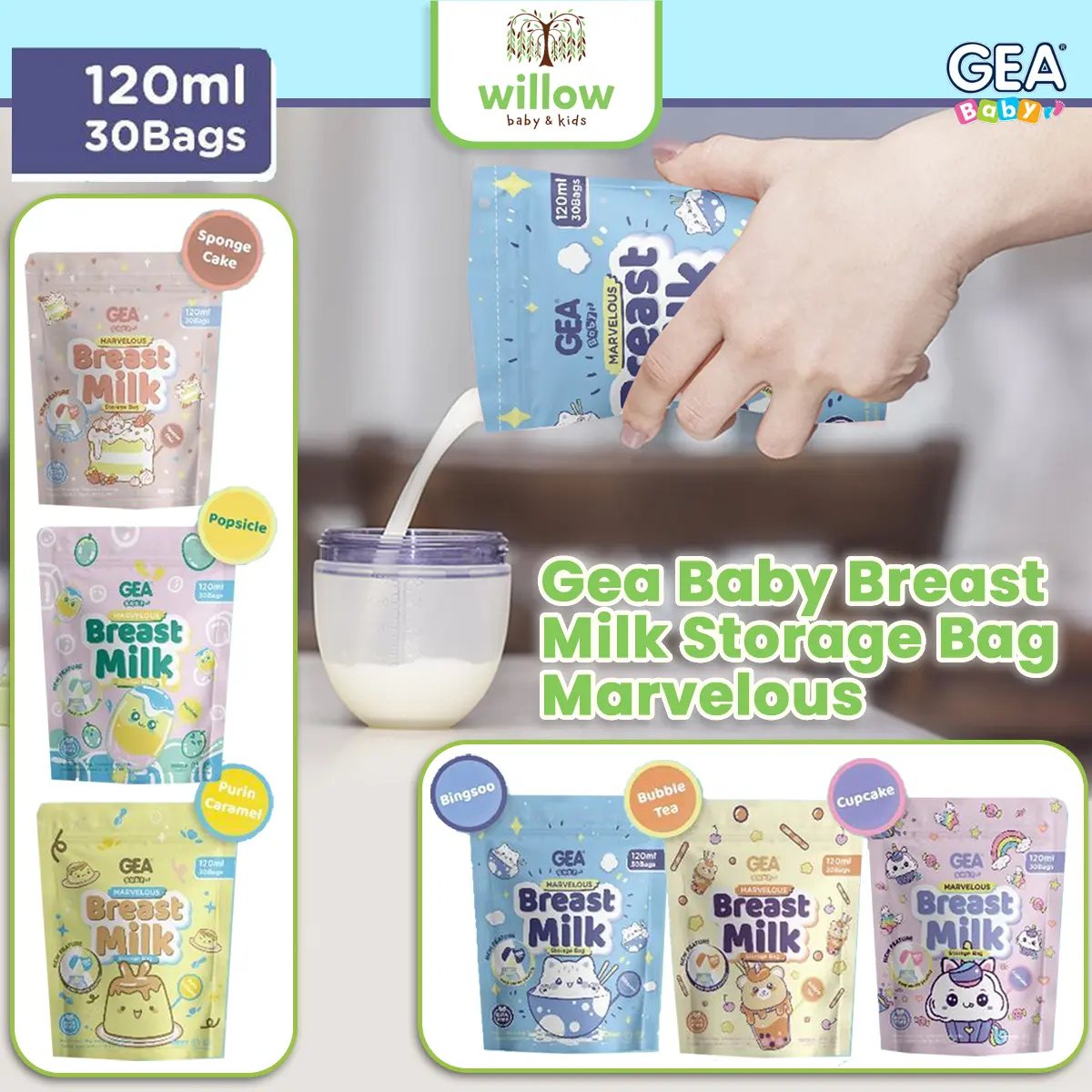 Kantong Asi - Gea Baby Breast Milk Storage Bag Penyimpanan Asi Bayi kantong  asi