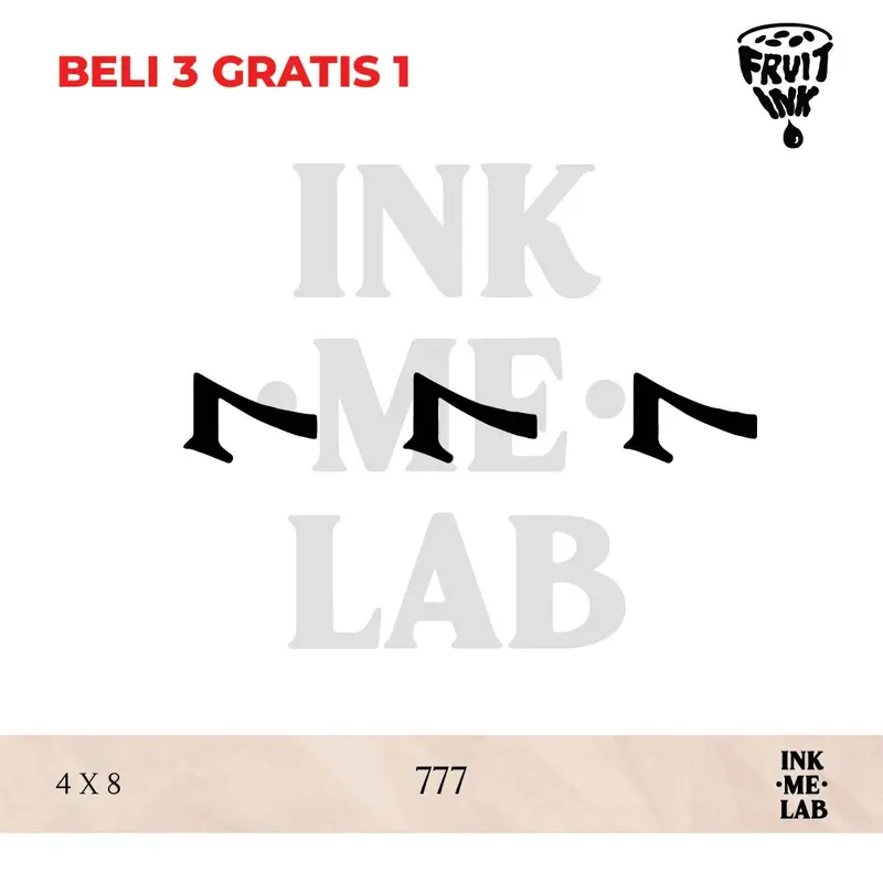 777 FRUIT INK TATTO 4x8cm BY INKME.LAB 1