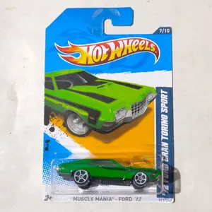 Hotwheels Hot Wheels 72 Ford Gran Grand Torino Sport hijau 2012 Muscle Mania
