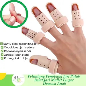 Pelindung Penopang Jari Patah Belat Jari Mallet Finger Dewasa Anak