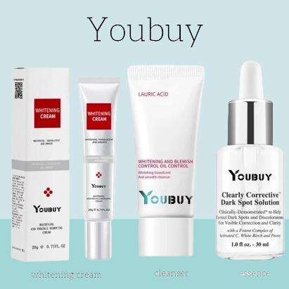 Product Introduction of [COD BPOM] 3 In 1 Paket YOUBUY whitening blemish +lightening oil control pembersih wajah+Whitening Essence set Kerutan Memutihkan 25